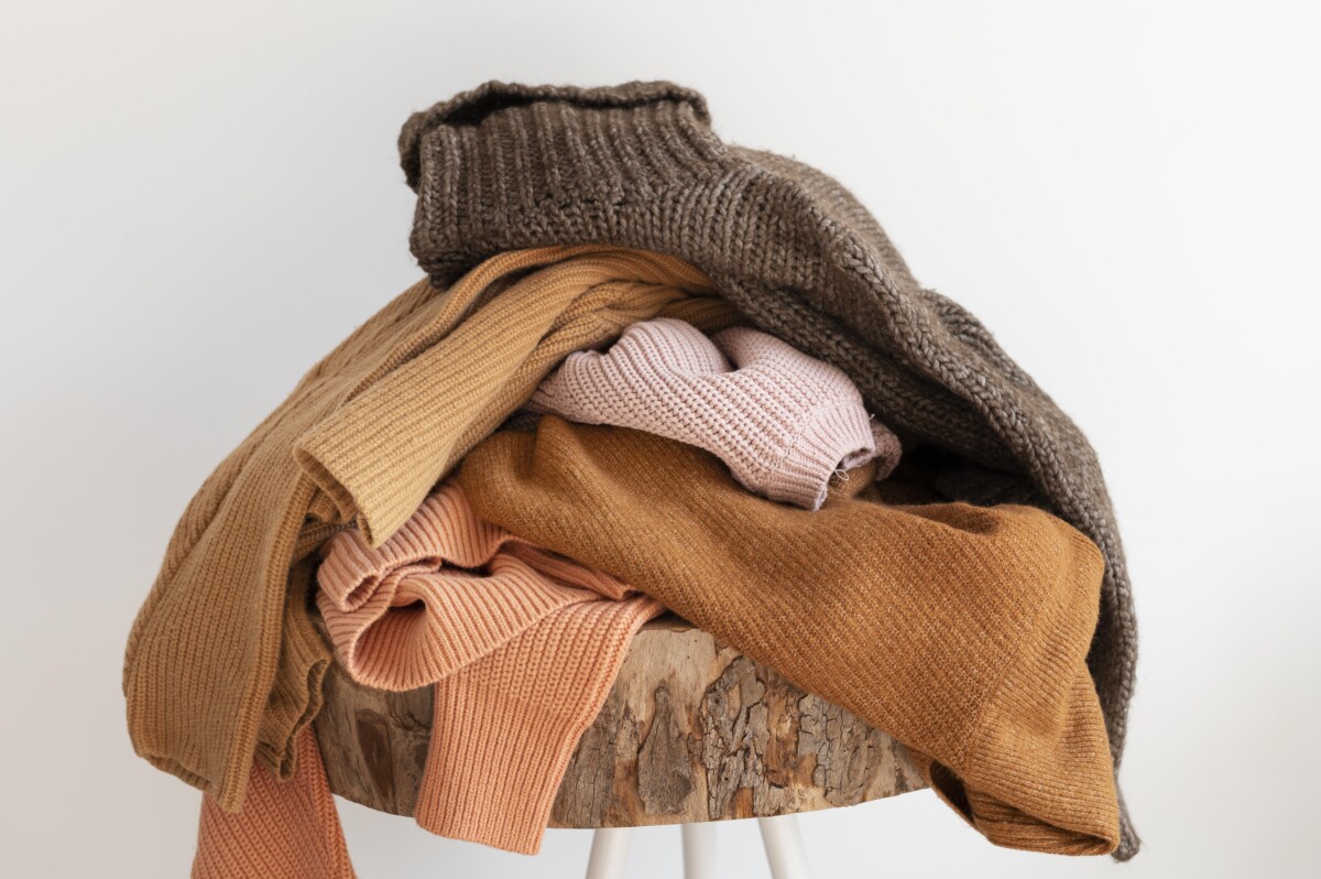 pile of soft fabric treated with softening agents