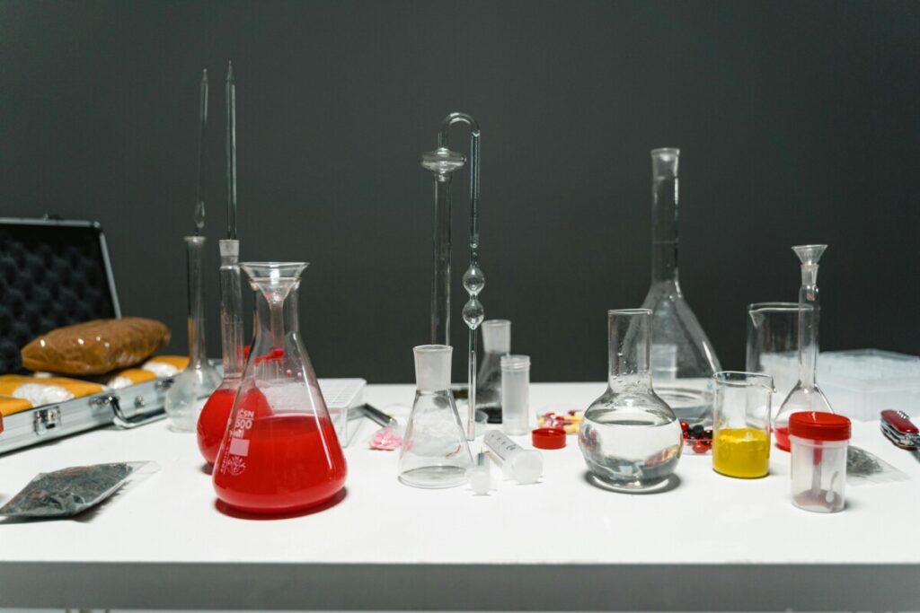 textile chemicals development in laboratory